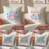 Süße Cartoon SStrays KKinder Kissenbezug Kissenhülle Kurzer Plüsch Versteckter Reißverschluss Zimmer Sofa Kissenbezug