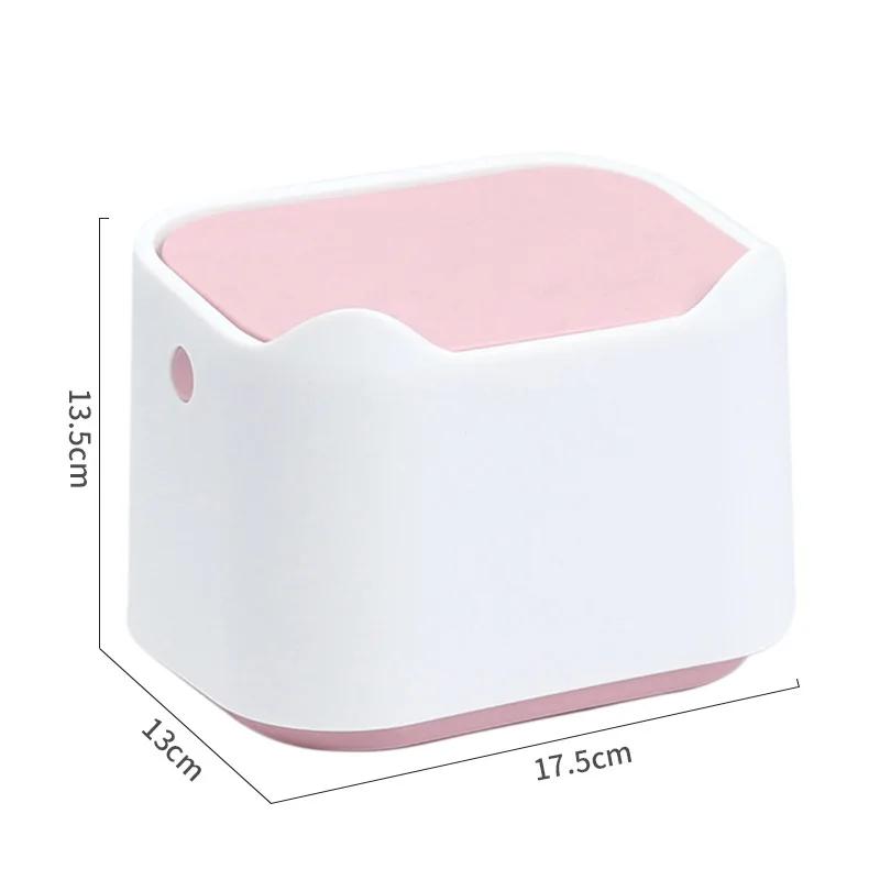 

Cat Litter Bin with Push-On Lid Odor Control Fully Enclosed Pet Litter Waste Disposal System Litter Bins for Pet Waste розовый