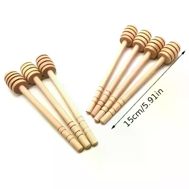 1set Of 25/50 Wooden Honey Spoons, Suitable For Small Hugo Jams, Easy To Carry, Perfect For Weddings And Parties
