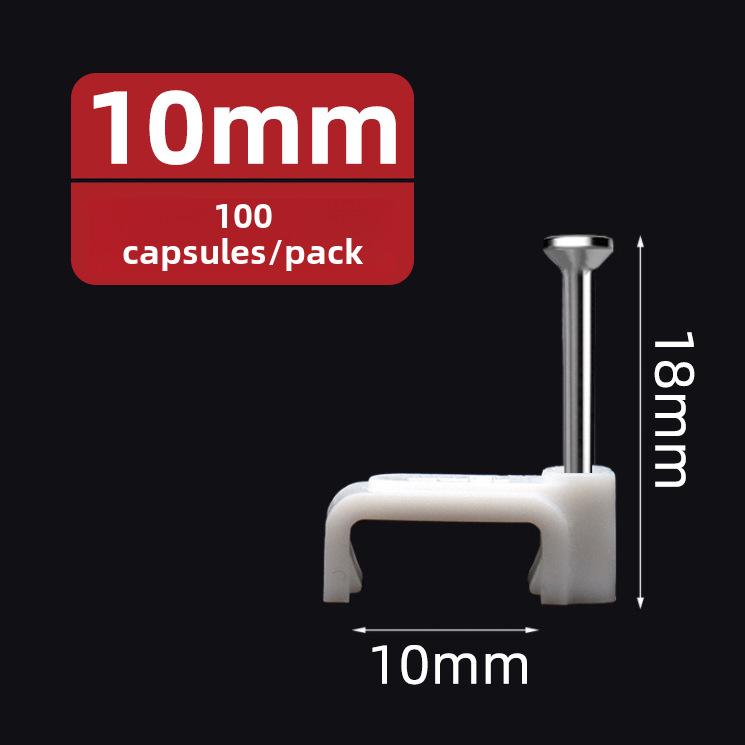 Clous en acier, fils et serre-câbles (4-50mm) - Pinces carrées et rondes en plastique/nylon