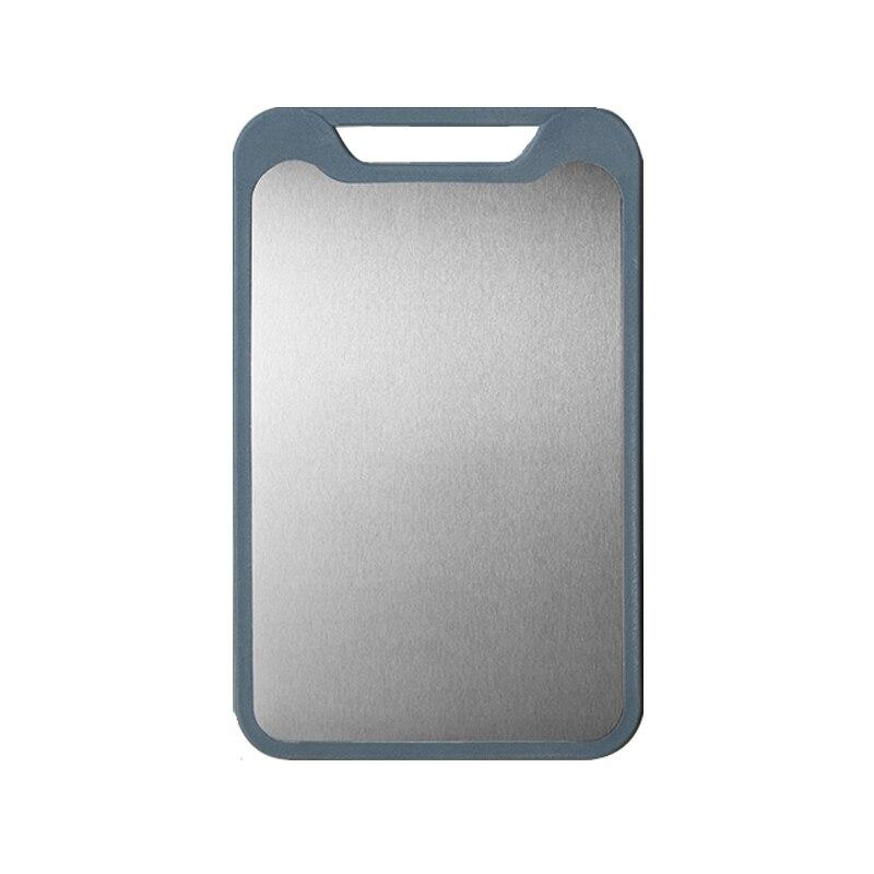 1pc Cutting Board Two Sides Of Stainless Steel and Plastic Dual-purpose Multifunctional Cut Vegetables and Meat Chopping Board