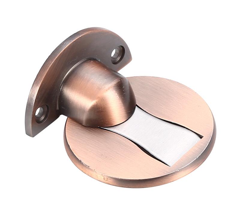 Invisible Magnetic Door Stopper Stainless Steel Punch-free Windproof Mechanical Self-locking Door Stop Door Stopper