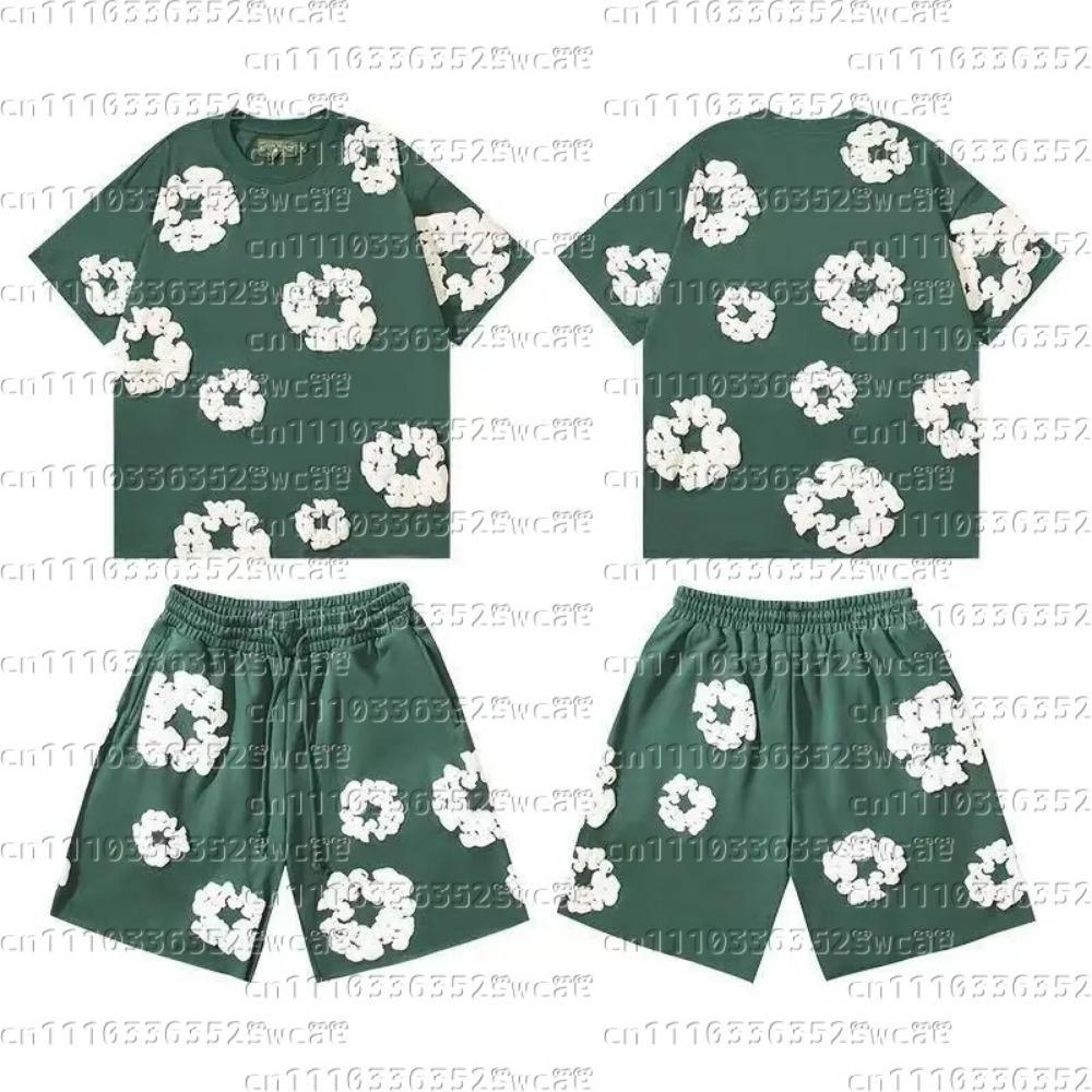 Sommer Heißverkauf Europäisch und Amerikanisch Mode Hip Hop Bedrucktes Kurzarm Set High Street Locker Sportbekleidung