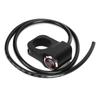 12V 25mm/0.98in Stainless Steel LED Waterproof Handlebar Switch for Motorcycle ATV Black Less