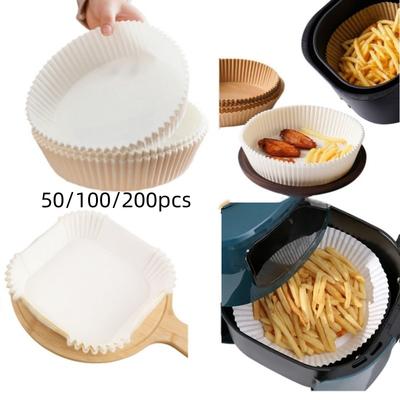 Air Fryer Paper Liner Disposable Oilproof Nonstick Baking Papers Round Square Food Grade Parchment Kitchen Party Cooking Supply