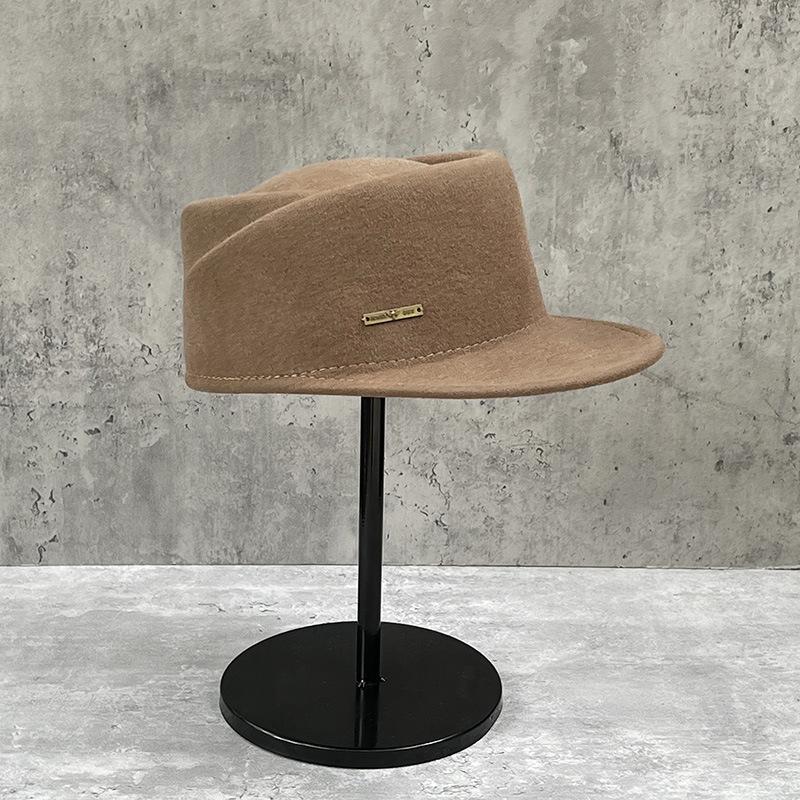 

2023 Новий вовняний циліндр Жіночий осінньо-зимовий фетровий капелюх Британська бейсболка для покупок, Маленький верховий капелюх one size fits all 56-58cm can be adjusted smaller