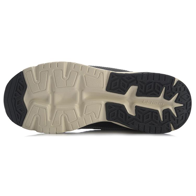 Li Ning Defender Slip Resistant Abrasion Resistant Mid top Sports Casual Shoes Men's Black Umber AGCQ175-2