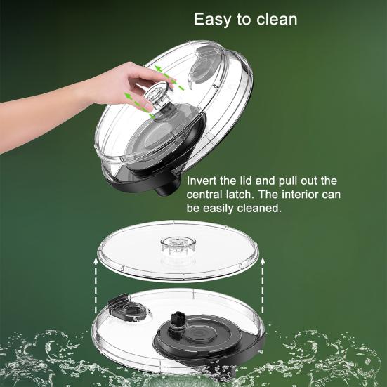 Salad Spinner Hand Dehydrator Large 4.2 Quart Transparent Bowl with Built-in Strainer Fruit And Veggie Dryer Easy to Clean Plastic Kitchen Tool
