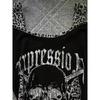 TrendHub Y2k Aesthetics Irregular Leopard Patchwork Vintage T-shirt Streetwear Skull Printing Tshirt Harajuku Slim Fit Fairy Grunge Tops