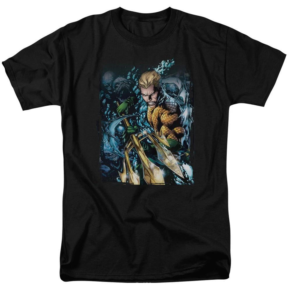 DC Comics Justice League Aquaman Black T-Shirt S