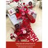 Red Wedding Artificial Flower Arrangement for Living Room, Coffee Table, or Bedside Décor