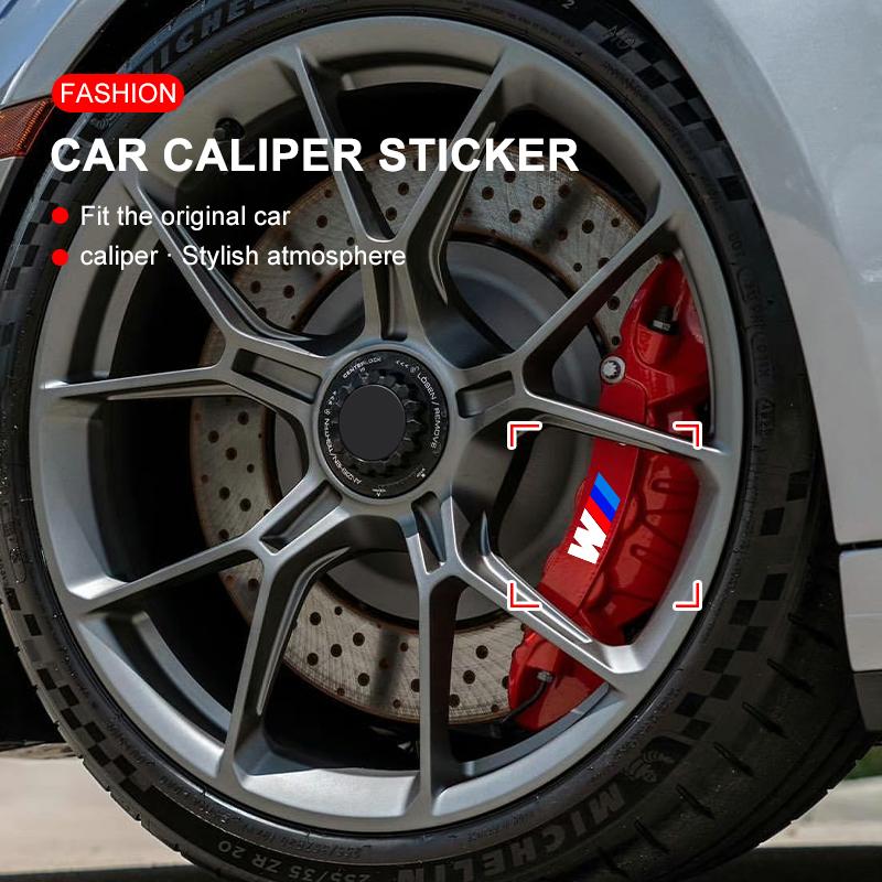 6Pcs Car Brake Caliper Vinyl Stickers Decor for M Logo X1 X4 X3 X5 X6 Z3 Z4 G30 G20 E36 E46 E90 E92 E60 E80 E34 F10 F30