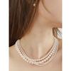 Sw Pearl Silver925 Necklace Ps083N_8Mm White Gold