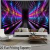 Cyber Neon Tunnel Tapestry Future Wall Esports Room Atmosphere Decoration Background Cloth Room Decoration