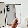 Slim Electroplated Spring Cover for Samsung Galaxy Z Fold 7 6 5 4 Transparent Hard Shell Hinge Protective Phone Case
