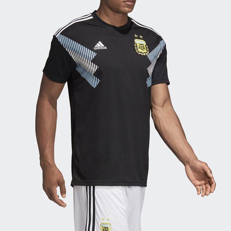 adidas Argentina Soccer Jerseys Men's Black Moderate Straight Fit CD8565