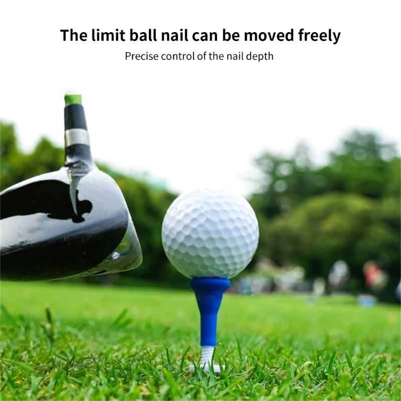 6pcs Plastic Golf Tees Height Adjustable Ball Tees Stable Golf Training Ball Tees Stand for Golfers Practice Accessories