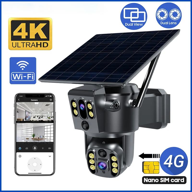 

4G SIM-карта Solar Dual Lens/View 4K WIFI Wireless IP Camera PTZ Outdoor PIR Detect Security Night Vision Surveillance Only WiFi Camera