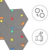 Climbing Wall Cube 1 Grey - Coloured Grips