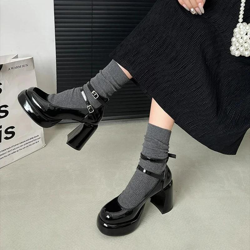 Designer Women Nightclub Pumps Fashion Cross Strap Buckle Shoes 2025 New Spring Autumn Wedding Party Shoes