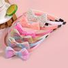 6/12pcs Glitter Hair Bows Headbands for Girls Kids Girls Plastic Teeth Hairbands Sparkly Bows Headband Children Hair Aceessories