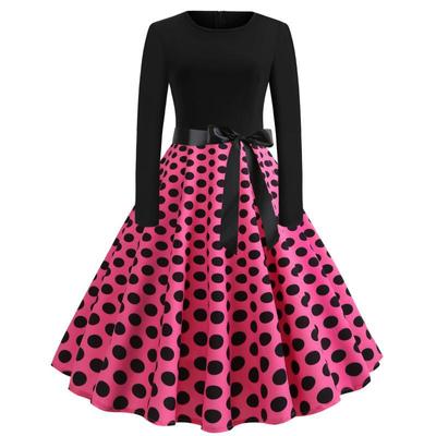 Najlepiej sprzedająca się sukienka w stylu retro Hepburn z paskiem i rozkloszowanym dołem