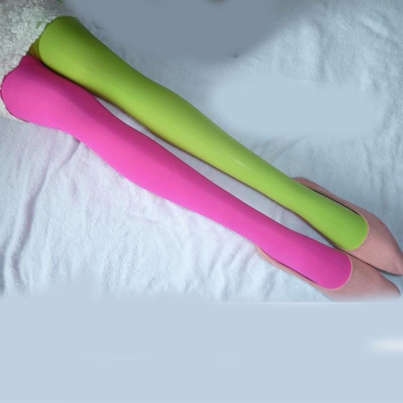 Two Tone Candy Colored Contrast Tights Stockings Open Crotch Designs Asymmetrical Multicolor Pantyhose Hosiery for Women