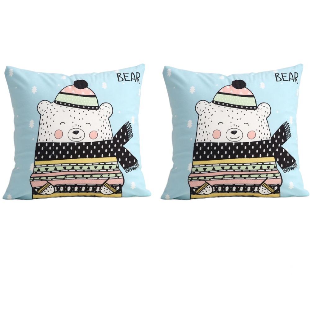 2Pcs 45x45cm Dacron Throw Pillow Case Soft Sofa Pillowcase Home Textile Pillow Shell Cushions