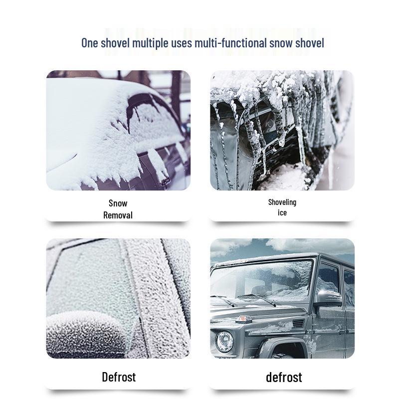 Retractable Multifunctional Car Snow Shovel - Snow Removal & Defrosting Tool, Extended Scraper, Protects Car Paint