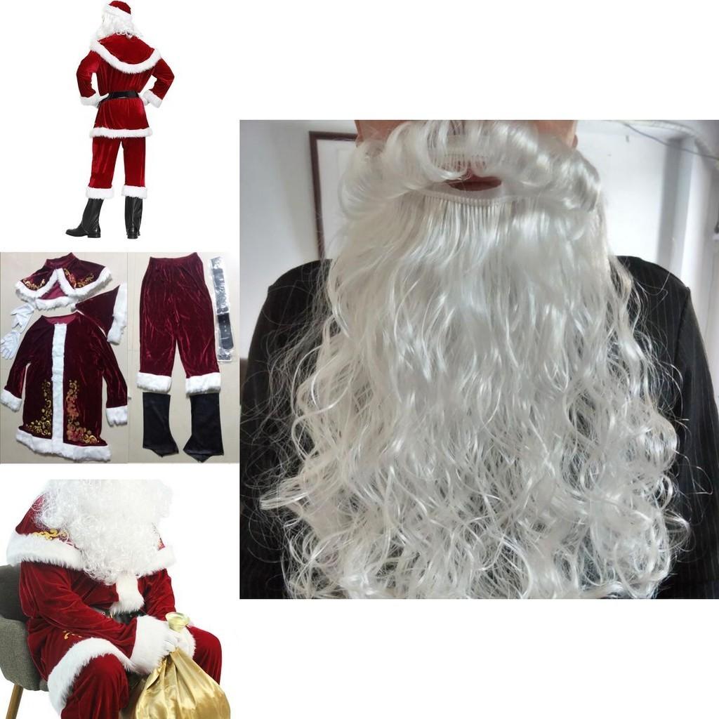 Luxuriöser Samt Weihnachtsmannanzug für Weihnachtsfeiern und Cosplay-Partys