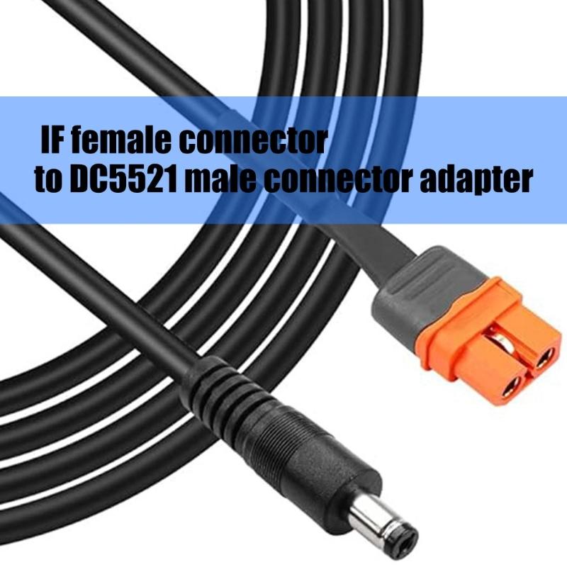 XT60i F Female To DC5521 Male Connector Adapter Cable with Signal Pin for Energy Storage Devices Signal Communication