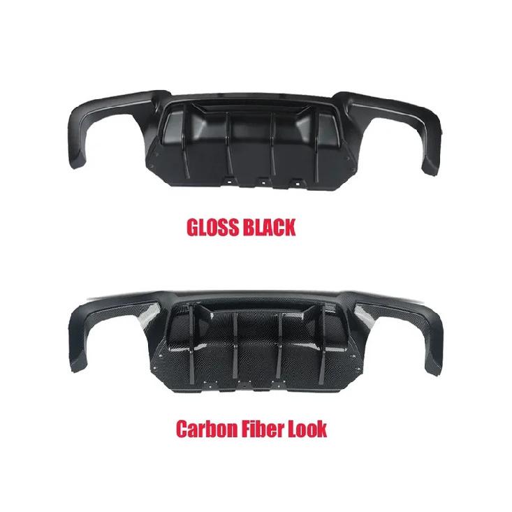 For Bmw F10 F11 CS Style Rear Diffuser Bumper Lip Carbon Fiber Look Auto Body Kit 2011 2012 2013 2014 2015 2016 Rear Bumper