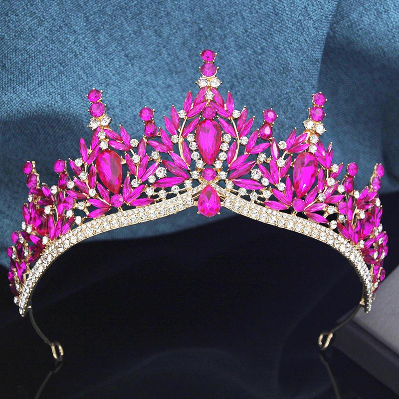 Baroque Bridal Crown Princess Girls Tiaras Birthday Hair Accessory Elegant Wedding Headwear for Brides Headbands