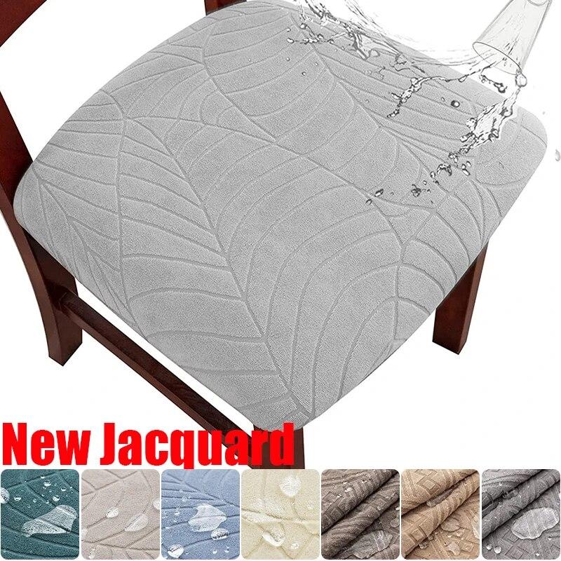 

Водонепроницаемый чехол на сиденье обеденного стула, эластичные нескользящие чехлы на сиденья для кухни, комнаты, легко устанавливаемая подушка, чехол, одноцветный банкетный чехол