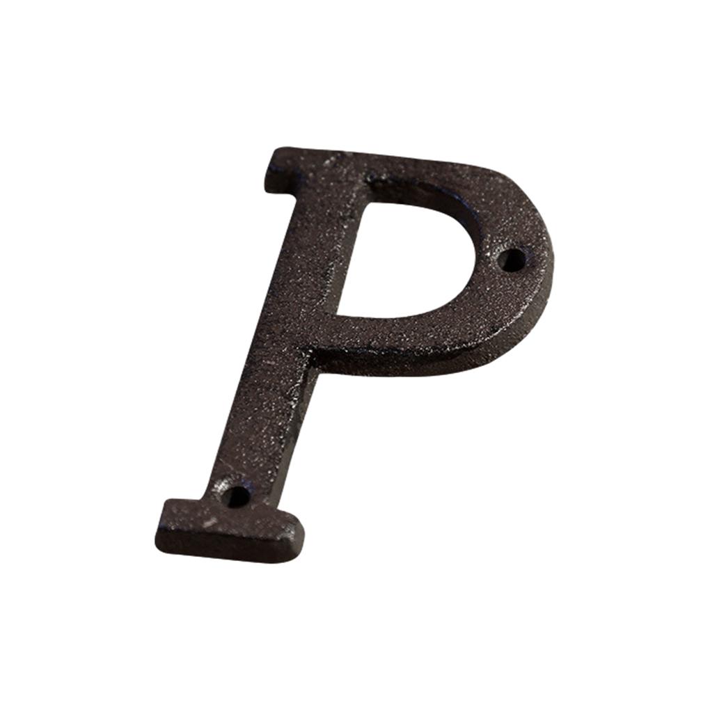 Plaque de numéro de maison en métal, décoration de porte durable et antirouille, lettres en métal, numéros de maison