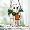 1 Pc Of Cute Ghost And Plant Decoration, 3mm Thickness Acrylic, Colorful Anti-Shatter Window Horror Home Decoration, Halloween Window Decoration