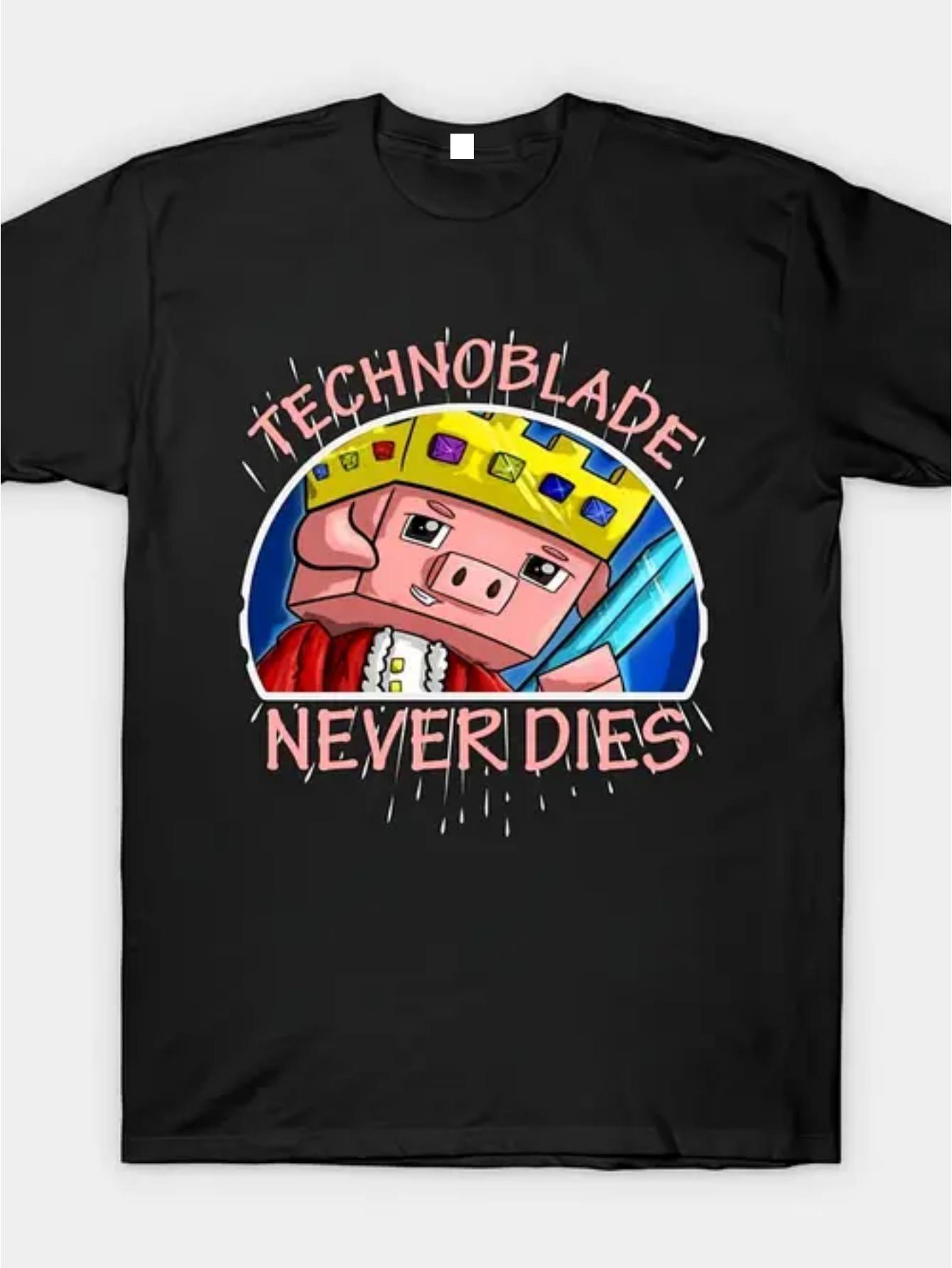 

Technoblade Never Dies T-Shirttop Gifts for Valentines Day Gifts for Boyfriend And Girlfriend 230G M
