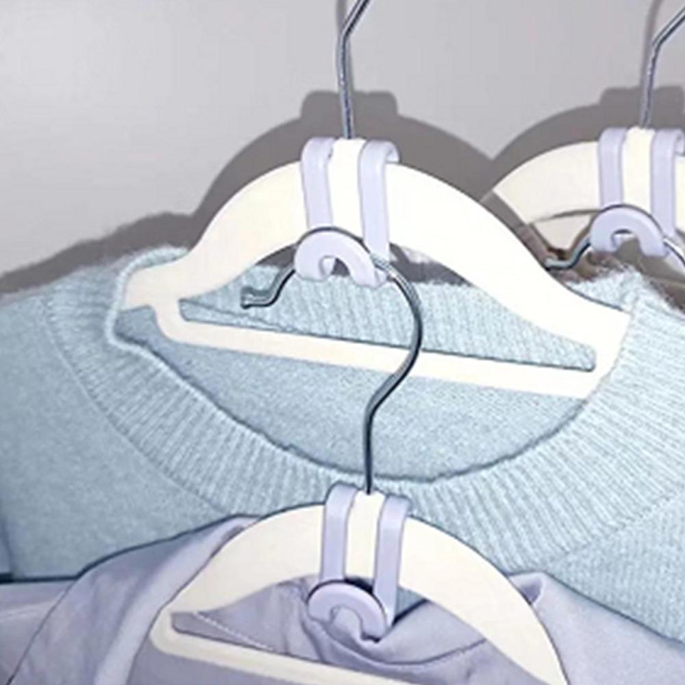 Mini-Kleiderbügel-Anschlusshaken, kaskadierender Kunststoff-Kleiderschrank-Mantel, ausziehbarer Kleiderbügelhalter für Schrank, Heimwerkzeuge