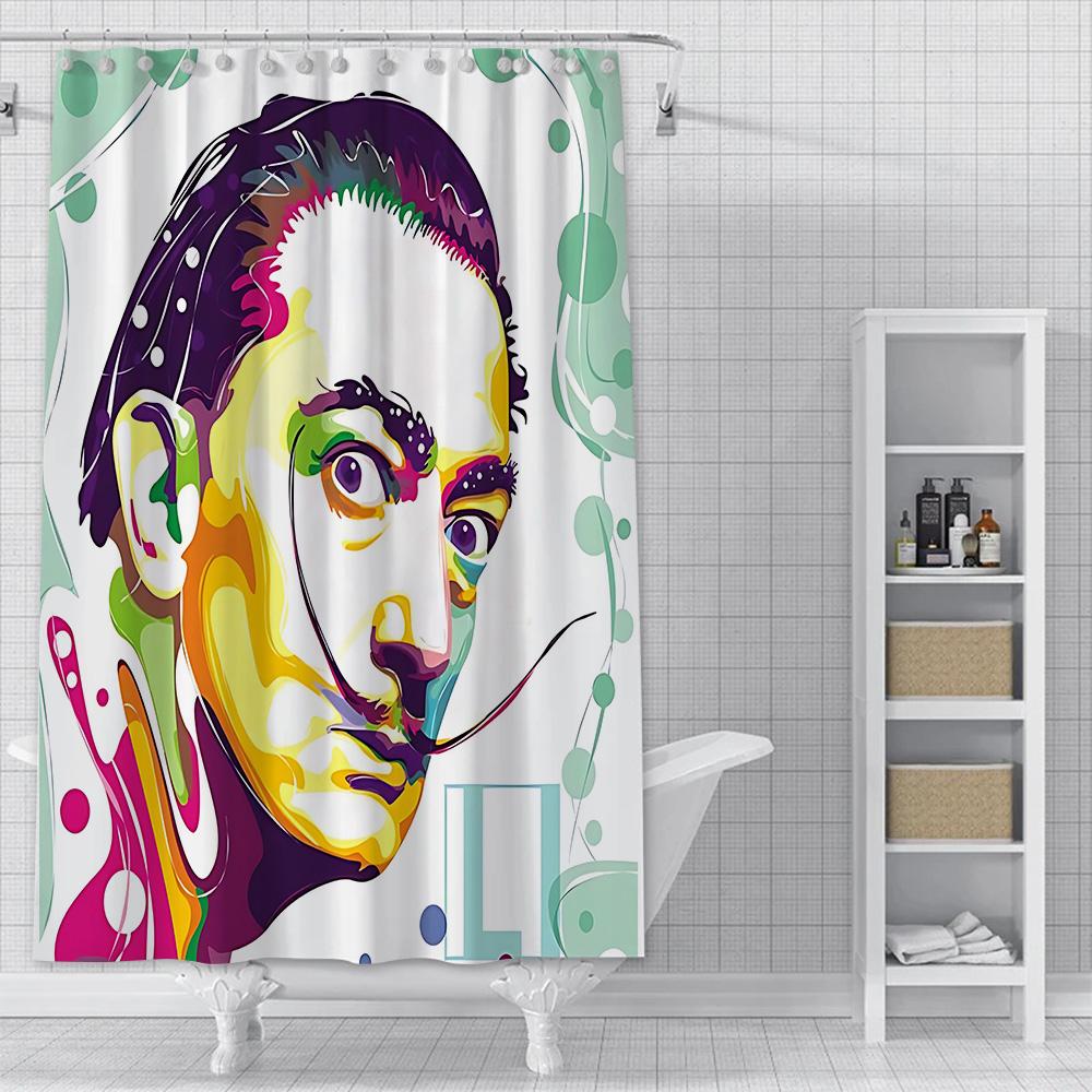 Salvador Dali Contemporary Pop Realism Painting Shower Curtain Waterproof Polyester Fabric Bath Curtains Bathroom Decor Curtain