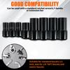 8/16Pcs Tap Socket Set 1/4inch and 3/8inch Drive Steel Tapping Socket Set  with Storage Holder Tap Socket Kit for Confined Space