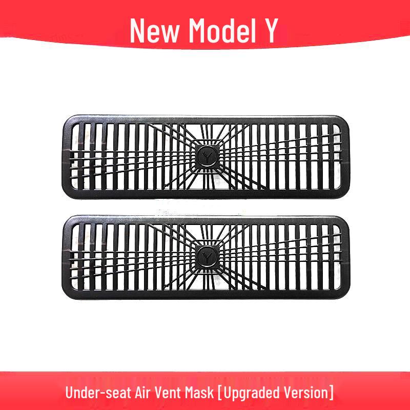Tesla Model 3/Y Rear AC Vent Protector: Anti-Clog Mesh Cover for Seat Bottom.