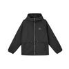 CNY Lunar New Year Water Repellent Fleece Hooded Jacket Women Black JZ1587