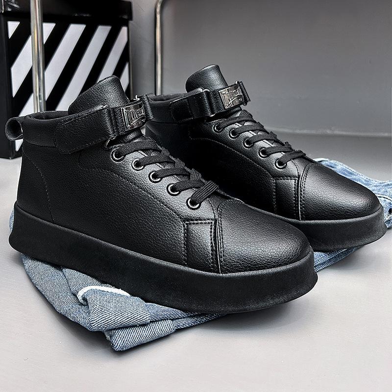 Vier Jahreszeiten Herrenschuhe Neue Kleine Weiße Schuhe High Top Sportliche Trendschuhe Herren Koreanische Ausgabe Dicksohlige Vielseitige Freizeit-Flats