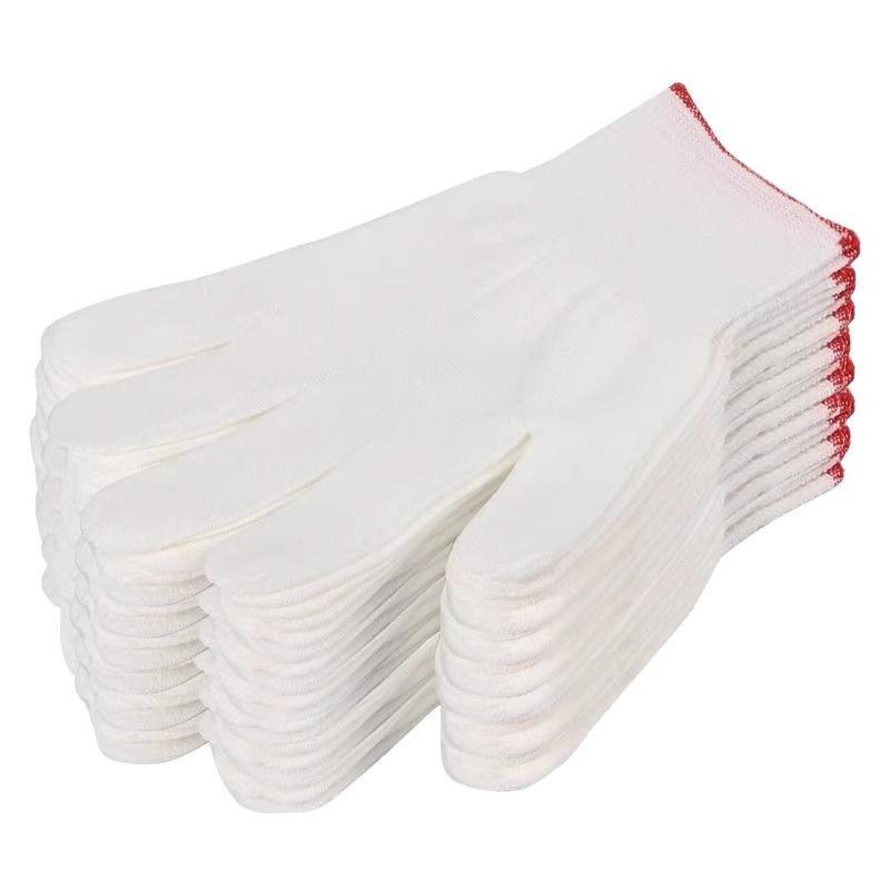 Specjalny dla nowicjuszy: Oddychające, Odporne na Ścieranie Białe Rękawice Robocze z Nylonu