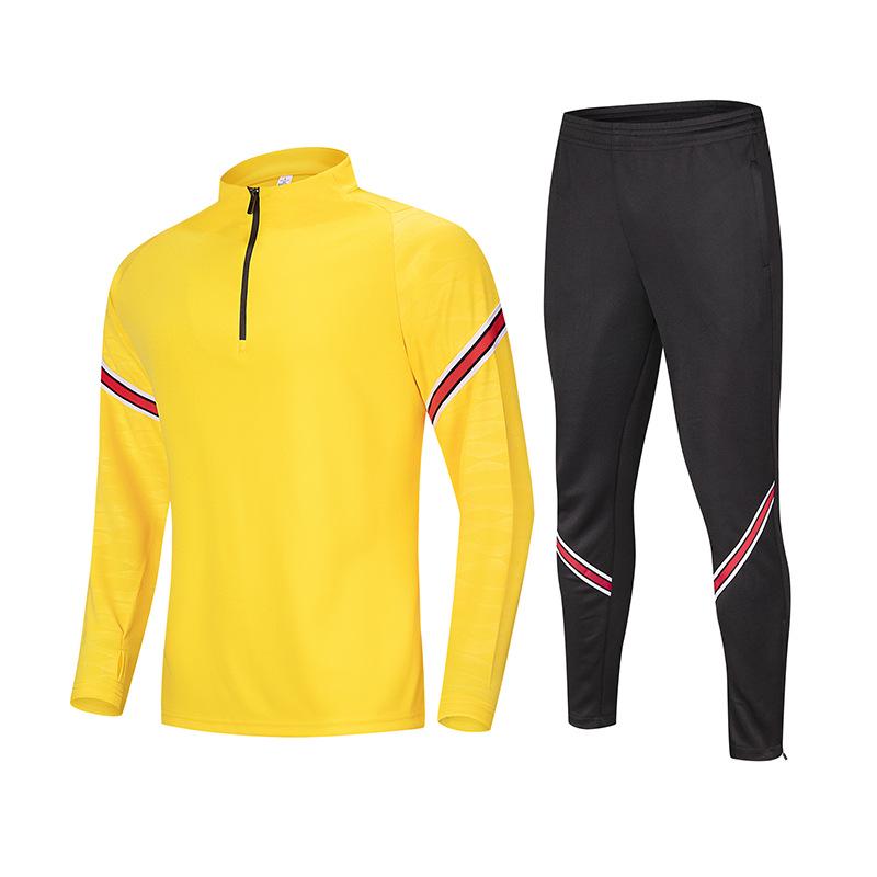 Half-Zip Contrast Stripe Sports Top with Half-Finger Sleeves