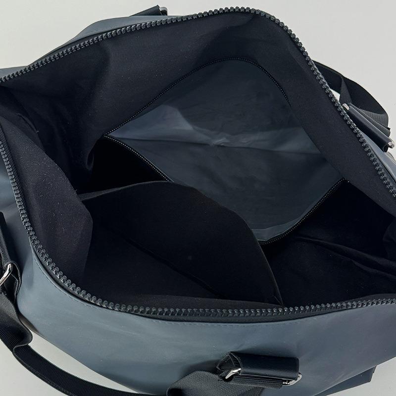 A Large-capacity Water-resistant Travel Bag Carried By A Man, A Single-shoulder Crossbody Luggage Bag and A Storage Bag