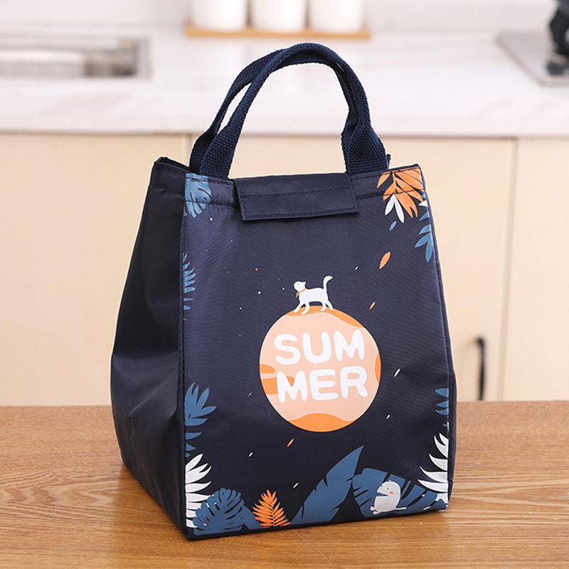 Large-Capacity Lunch Bag Student Cartoon Insulation Bag Office Worker Portable Lunch Box Bag Insulated Waterproof Storage Bag