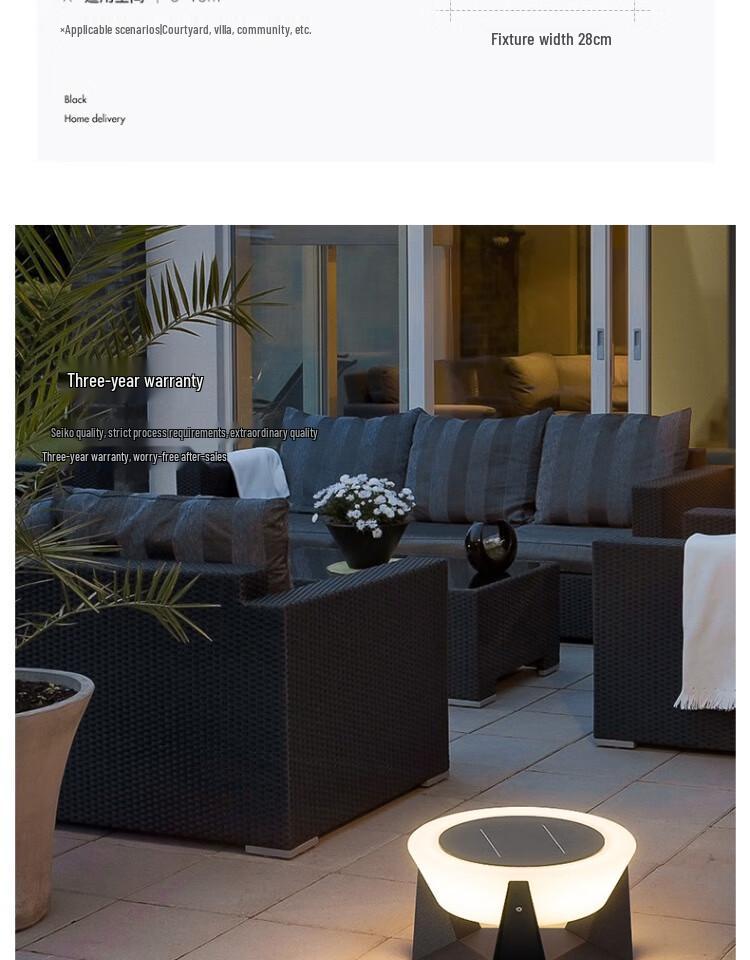 Waterproof Outdoor Solar Pillar Light for Walls, Gates, and Courtyards