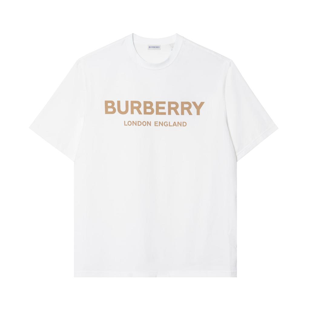 Burberry T-shirts Homme Blanc Col Rond Modéré 81042341