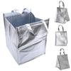 1 Stück Aluminiumfolie Eisaufbewahrungsbeutel Isoliert Strand Lebensmittel Thermotasche Langlebige Outdoor-Boxen Faltbare Kühltasche Lunch Picknicktasche